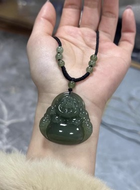 天然和田玉佛吊坠女晴水玉石