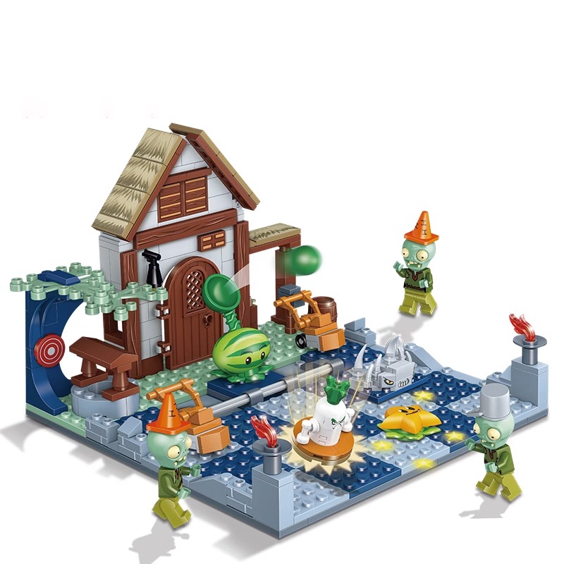 正版植物大战僵尸积木变形玩具机甲巨人复仇博士拼装益智儿童玩具 - 图3