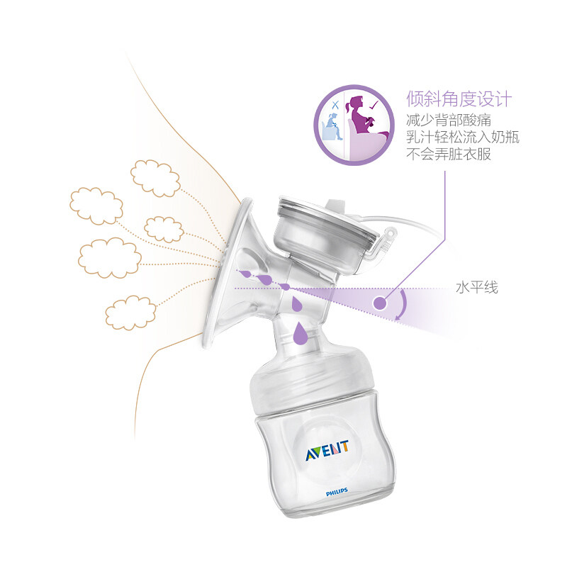飞利浦新安怡孕产妇产后静音吸奶器 新安怡九楚腾吸奶器