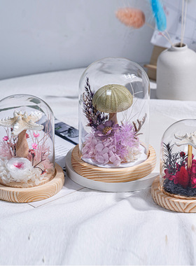 同款手工diy发光海胆壳水母灯生日礼物氛围高级感小夜灯ins风