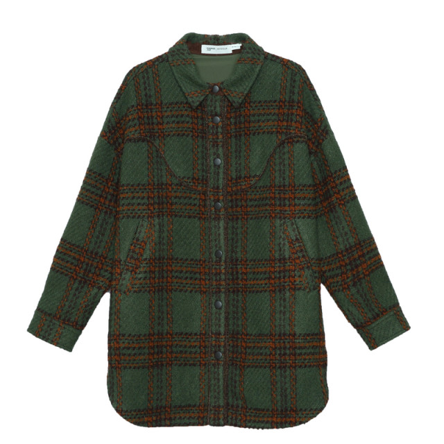 MOVEUP Magic Walk 2024 Autumn New Style.FUN Series Retro Curved Designer Mid-Length Woolen Jacket for Women