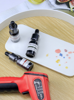 美沐儿 长方形白色无边平板DIY香薰蜡烛制作工具蜡液调色试色瓷盘