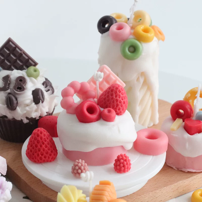 Клубника, ароматерапия, свеча, силиконовая форма, набор, сделай сам