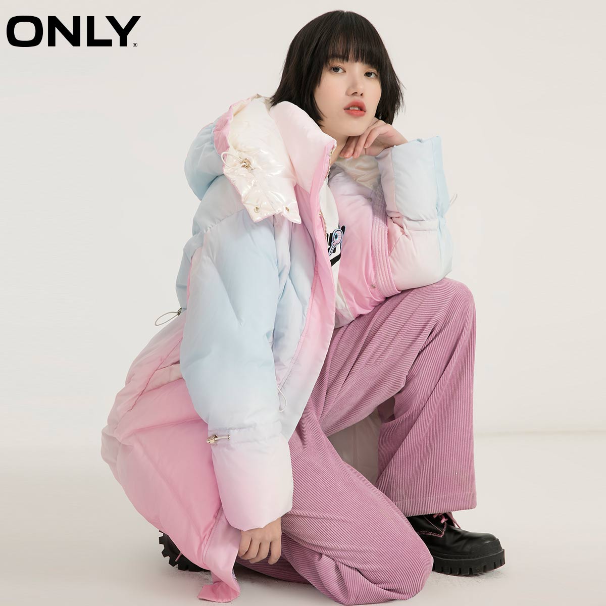 only奥莱秋季时尚宽松90绒羽绒服 ONLYoutlets店羽绒服