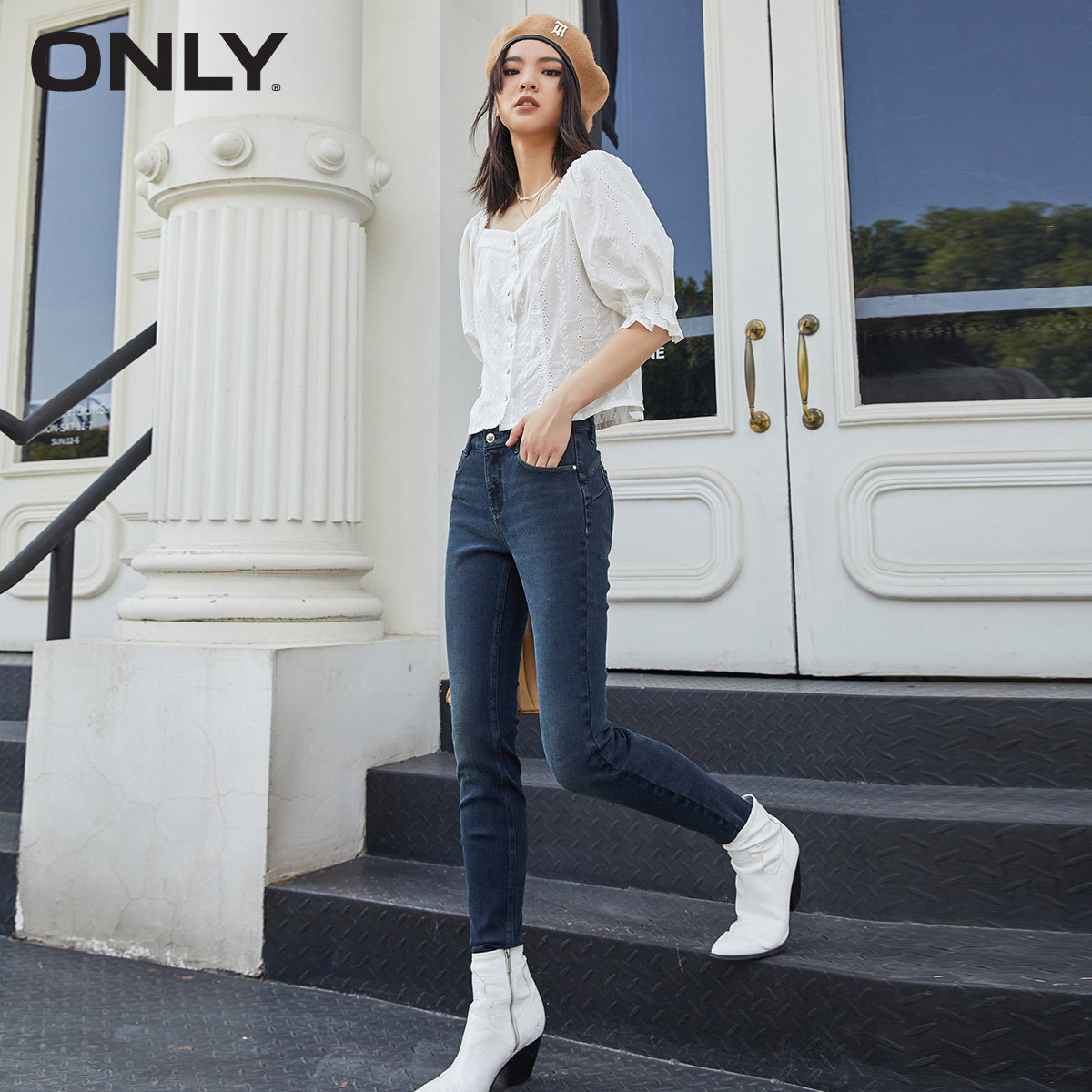 only奥莱秋季修身小脚显瘦牛仔裤 ONLYoutlets店牛仔裤