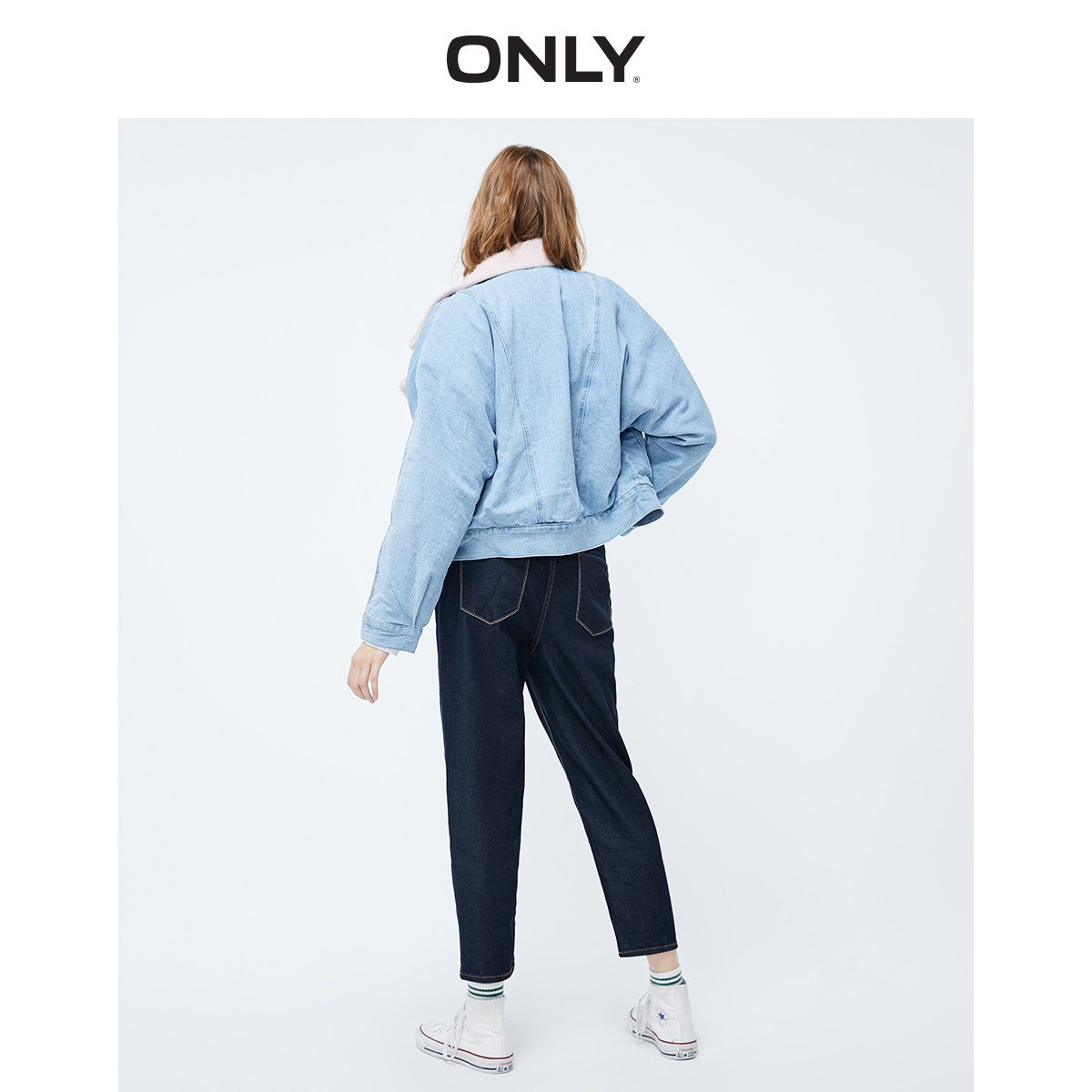 only奥莱秋季新款毛绒宽松落肩棉服 ONLYoutlets店风衣