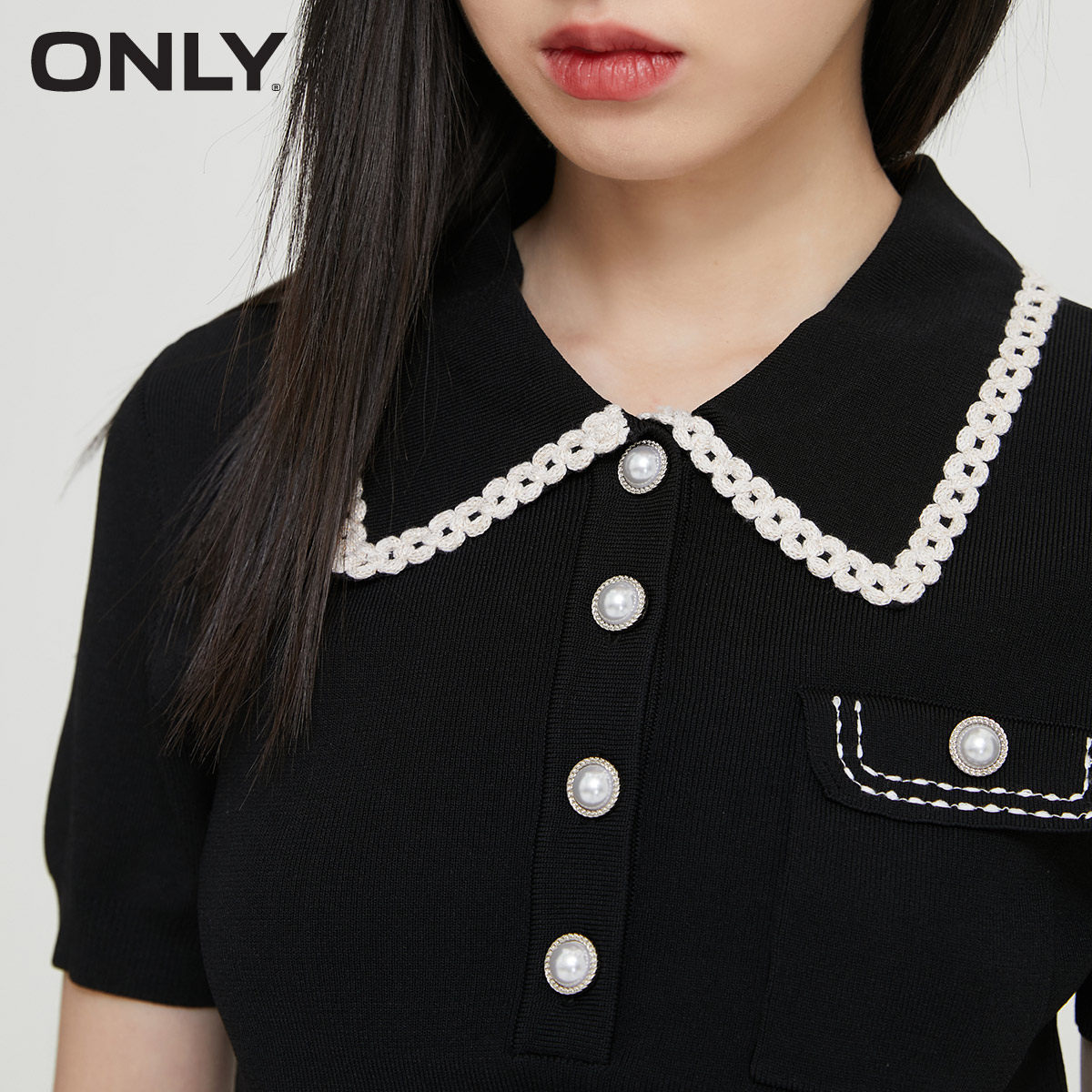 only奥莱春季简约polo领收腰套装裙 ONLYoutlets店连衣裙