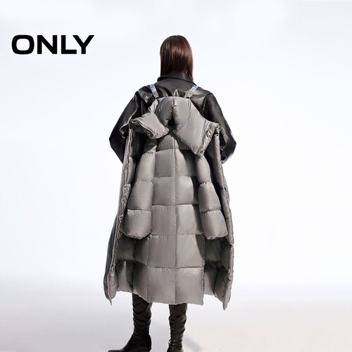 【ONLY奥莱】冬季新款90白鸭绒时尚通勤保暖纯色长款羽绒服女 - 图2