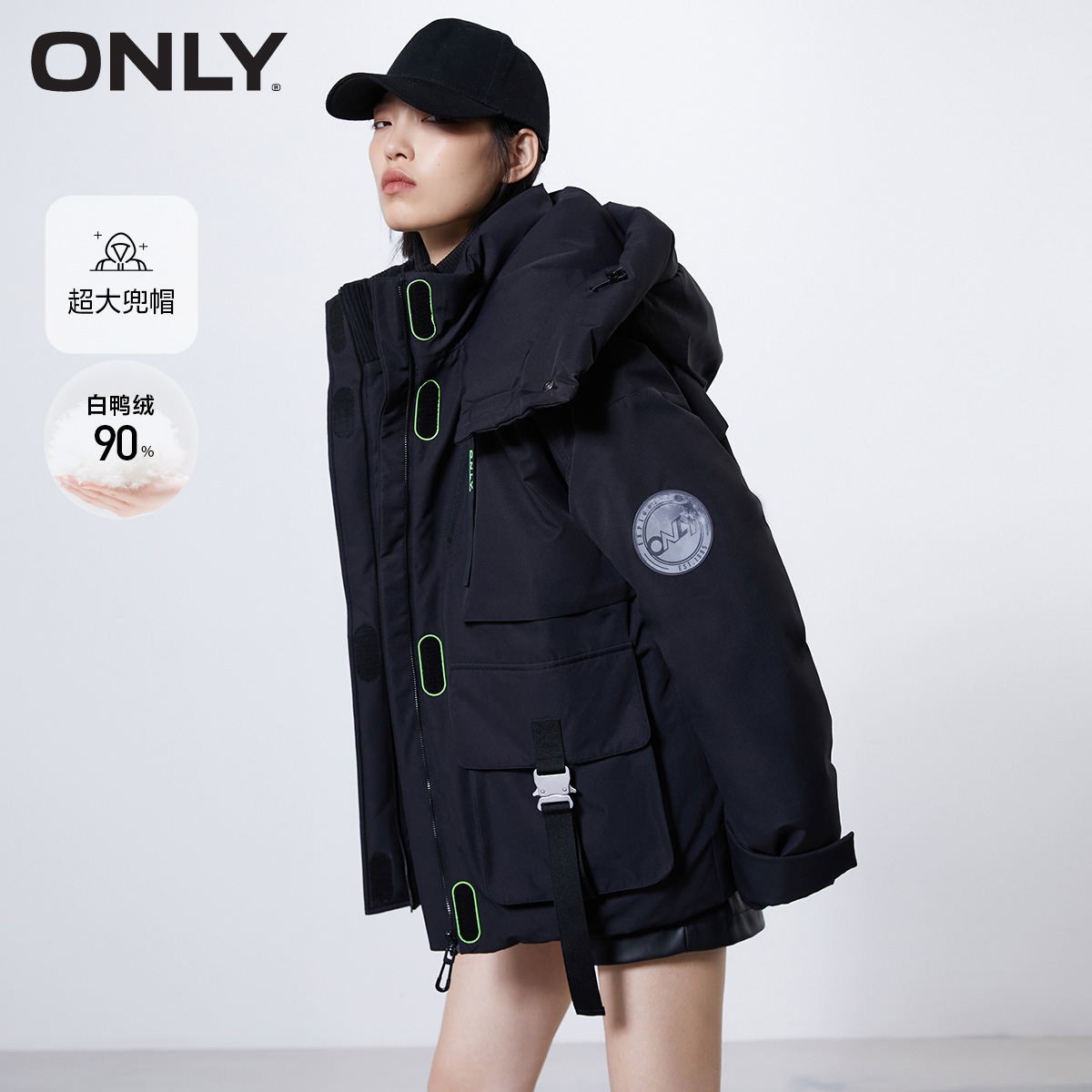 only2021冬季新款90绒三防风羽绒服 ONLYoutlets店羽绒服