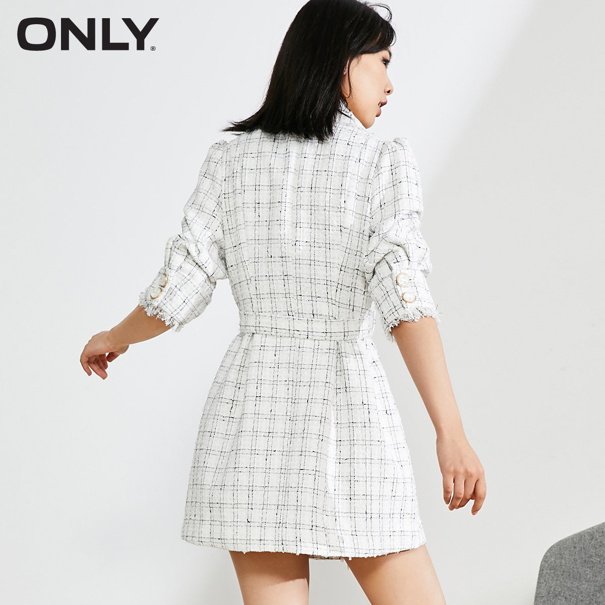 only奥莱秋季针织小香风a ONLYoutlets店连衣裙