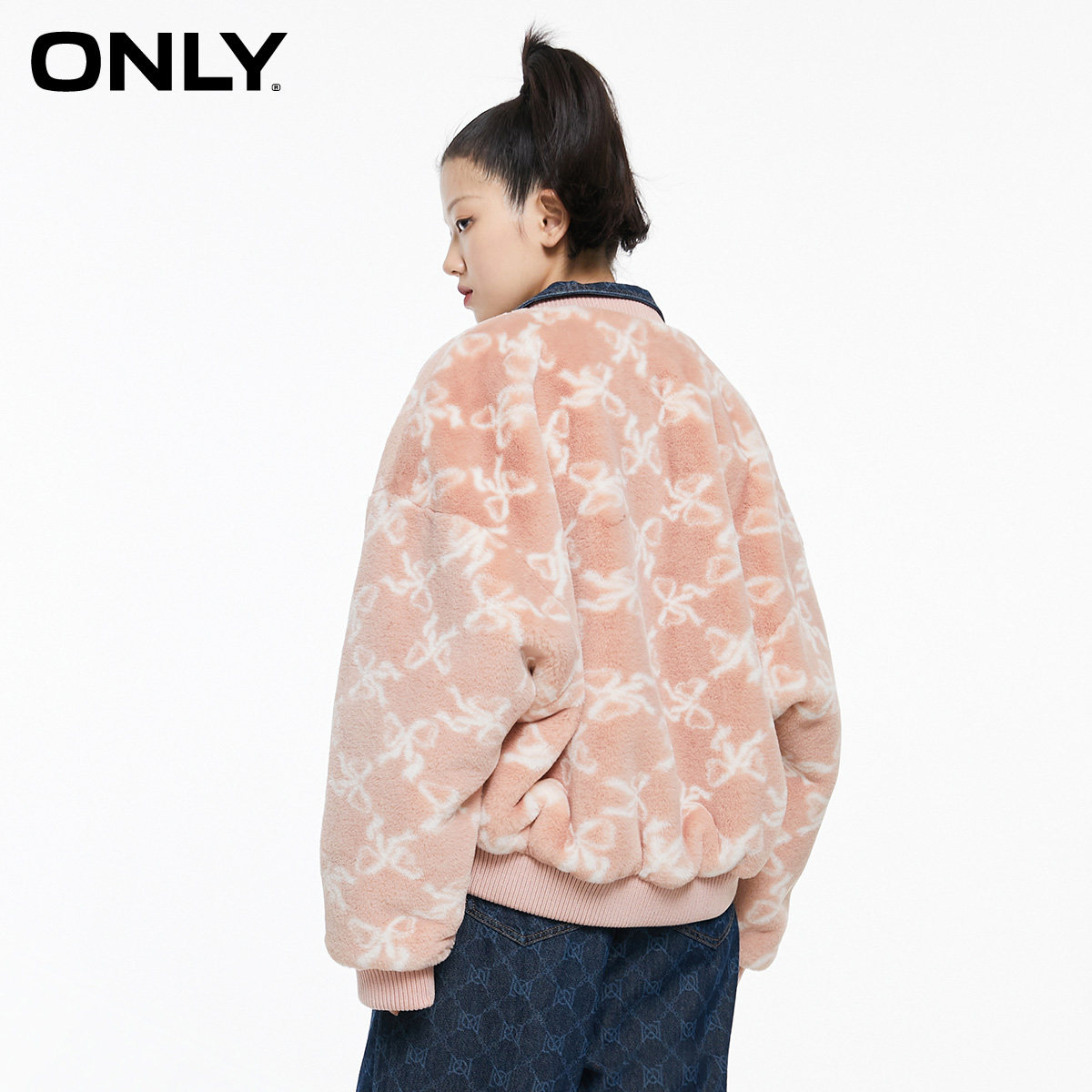 only2021冬季新款舒适毛绒棉服 ONLYoutlets店棉衣/棉服