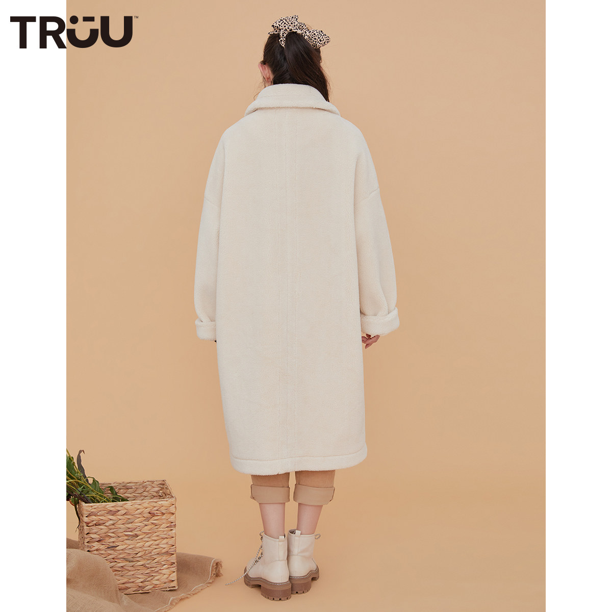 truu秋季新款长款羊羔绒手感棉服 ONLYoutlets店棉衣/棉服