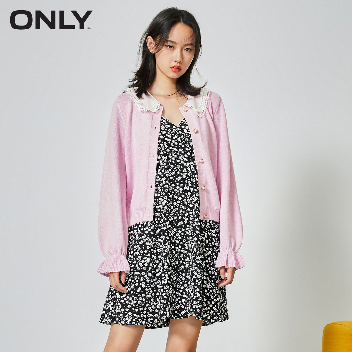 only秋季新款娃娃领甜美可爱针织衫 ONLYoutlets店毛针织衫