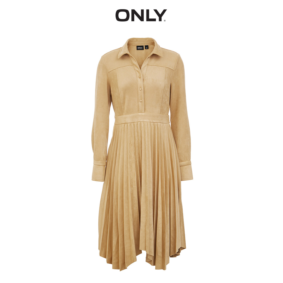 only奥莱冬季新款气质绒面连衣裙 ONLYoutlets店连衣裙