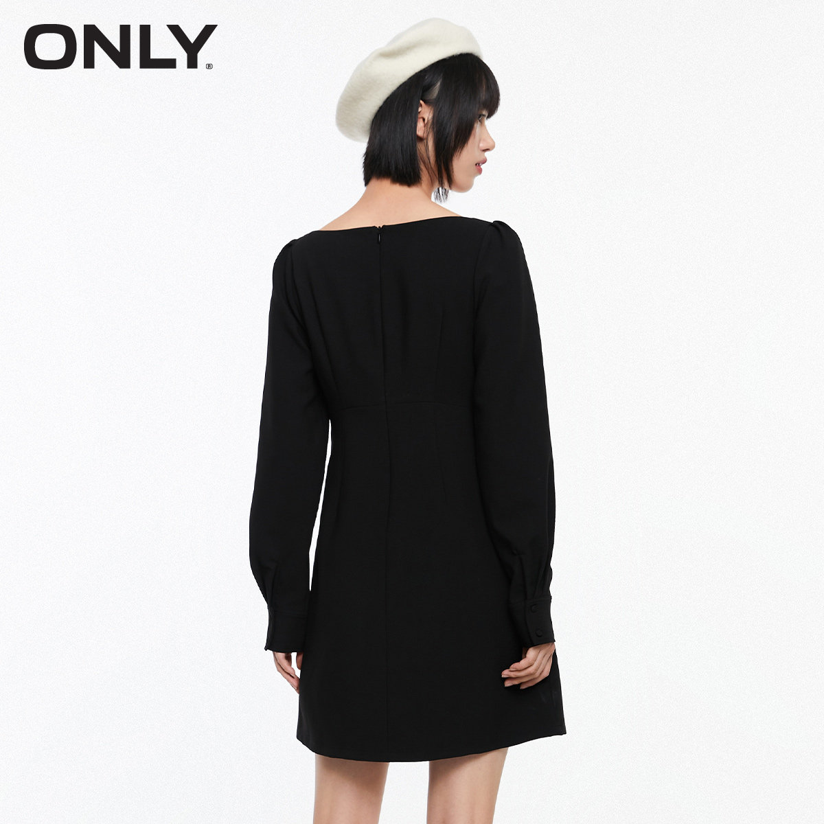 only2021冬季新款修身显瘦连衣裙 ONLYoutlets店连衣裙