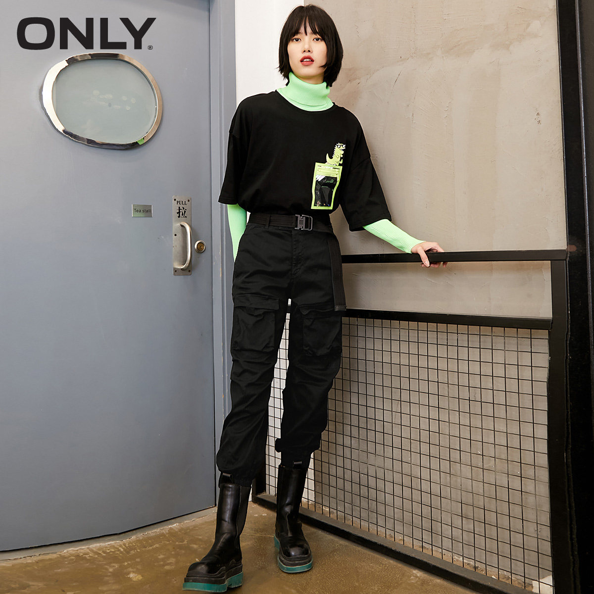 only2021冬季新款潮流束脚工装裤 ONLYoutlets店休闲裤