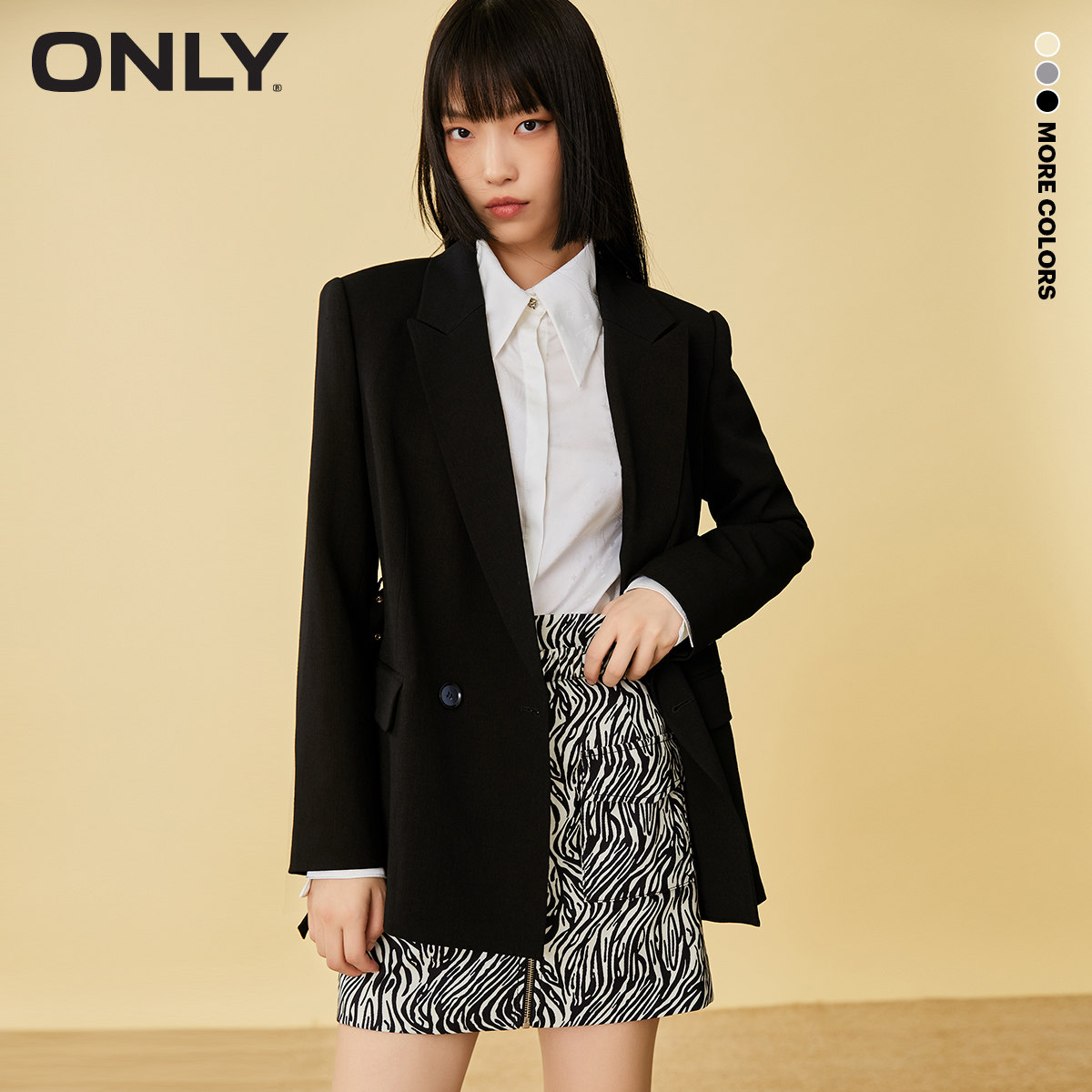 only2021冬季新款通勤风oversize ONLYoutlets店西装