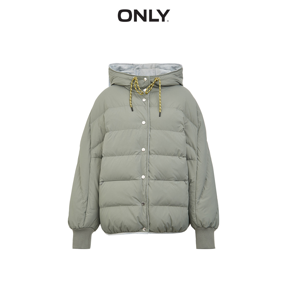 only冬季新款短款宽松两面穿白鸭绒 ONLYoutlets店羽绒服