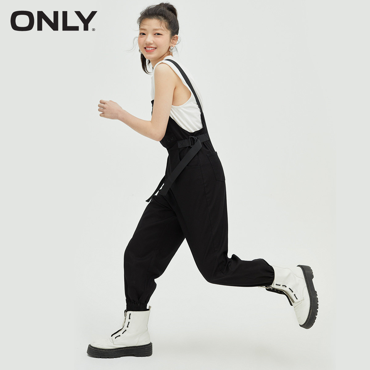 only2021夏季新款甜酷工装风背带裤 ONLYoutlets店休闲裤