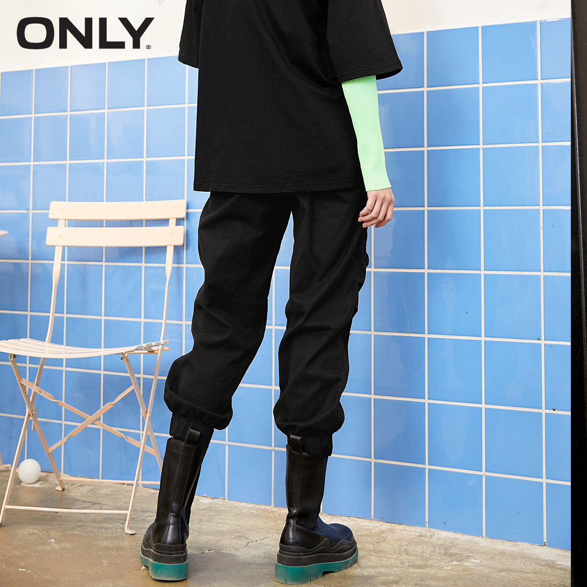 only2021冬季新款潮流束脚工装裤 ONLYoutlets店休闲裤