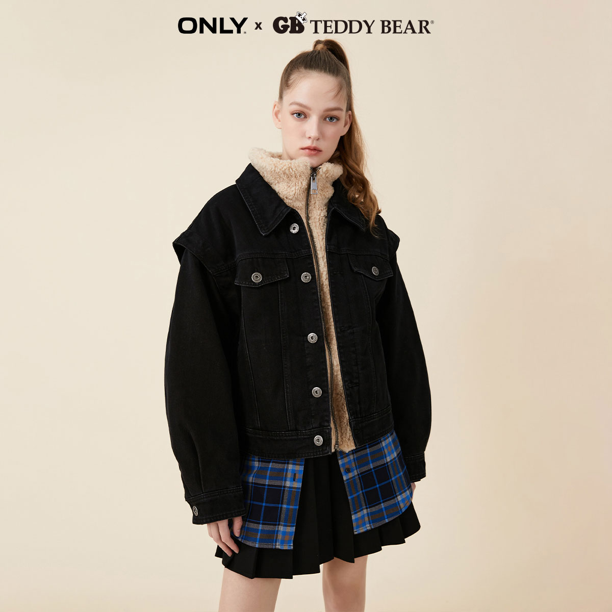 only奥莱2023春季新款teddy bear ONLYoutlets店短外套