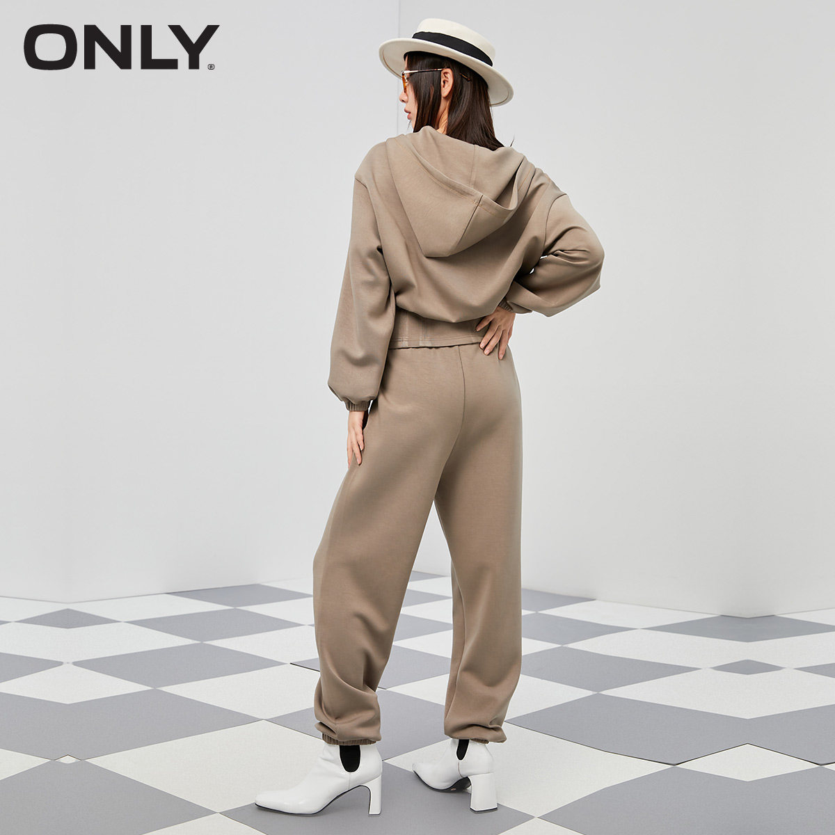 only奥莱2021冬季新款舒适连帽卫衣 ONLYoutlets店卫衣/绒衫