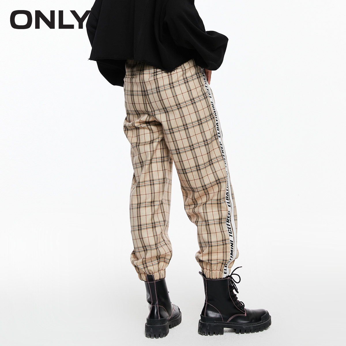 only2021冬季新款高腰显瘦休闲裤 ONLYoutlets店休闲裤