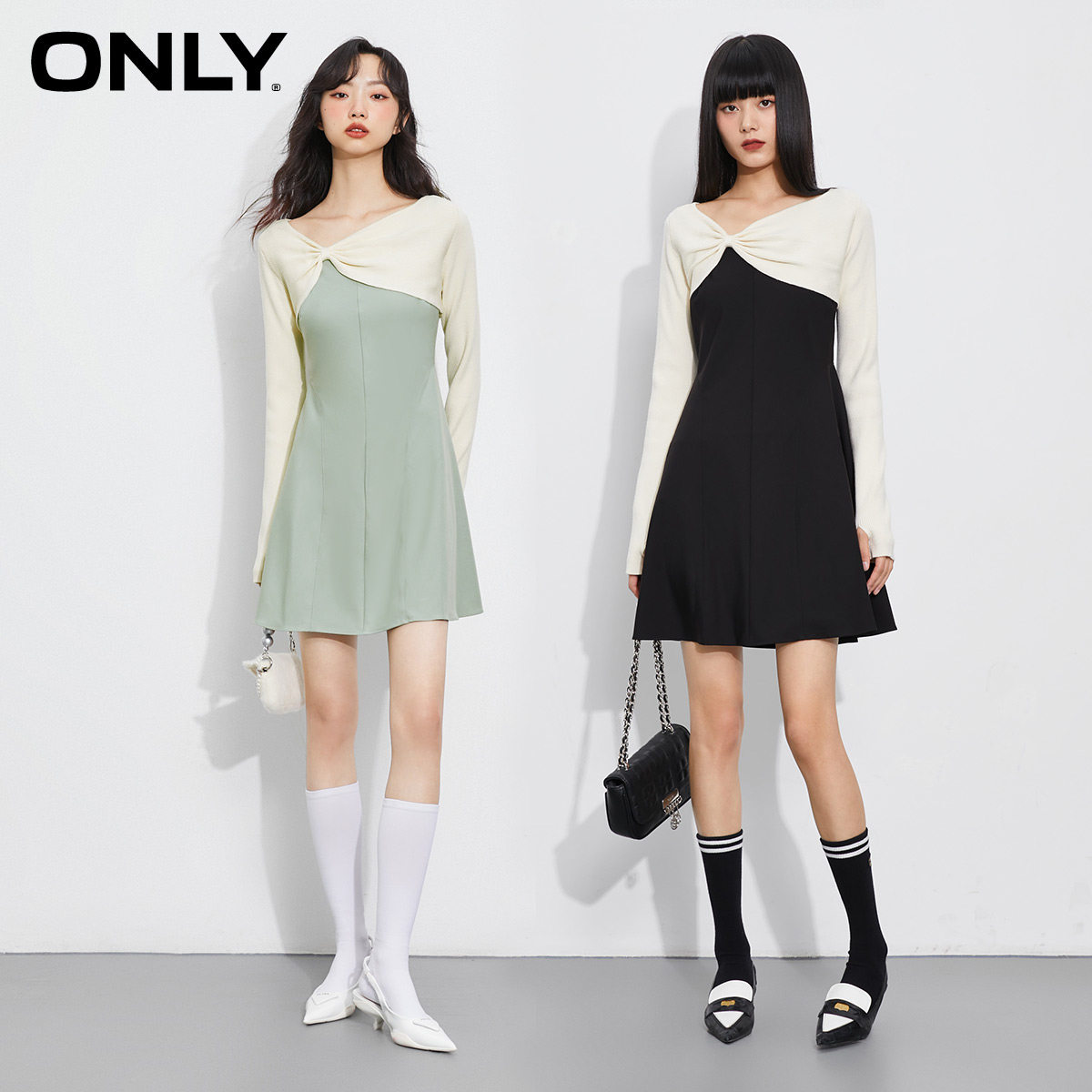 only奥莱春季新款时尚潮流连衣裙 ONLYoutlets店连衣裙