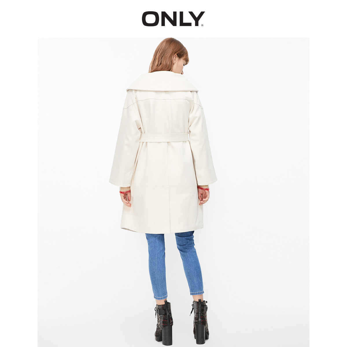 only奥莱清仓秋季新款娃娃领风衣 ONLYoutlets店风衣