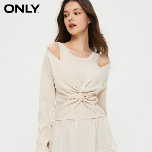 【ONLY奥莱】秋冬通勤气质收腰U领欧根纱套装连衣裙女 - 图3