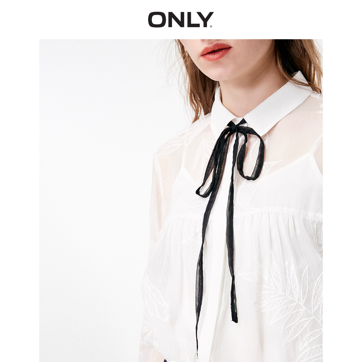 only夏季新款气质宽松系带套装衬衫 ONLYoutlets店衬衫