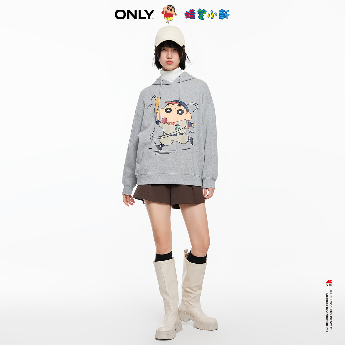 only2021秋季新款蜡笔小新联名卫衣 ONLYoutlets店卫衣/绒衫