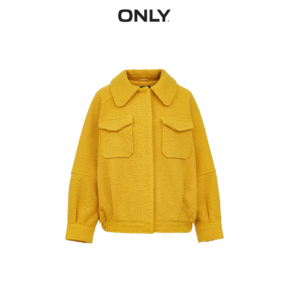 only奥莱秋季新款仿羊羔毛短款棉服 ONLYoutlets店棉衣/棉服