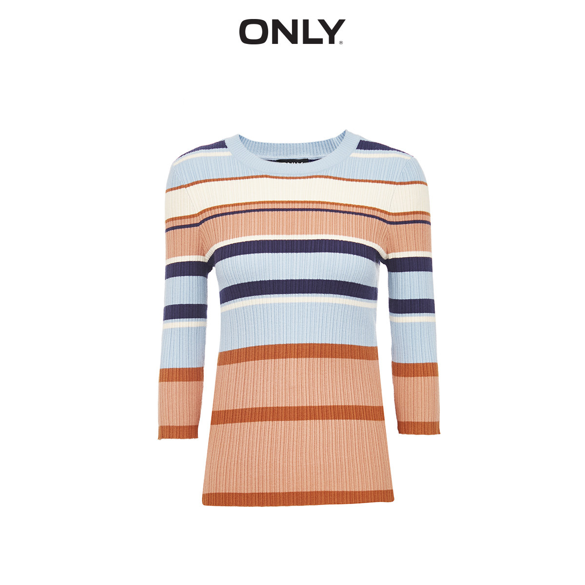 only奥莱清仓秋季新款撞色薄针织衫 ONLYoutlets店毛针织衫
