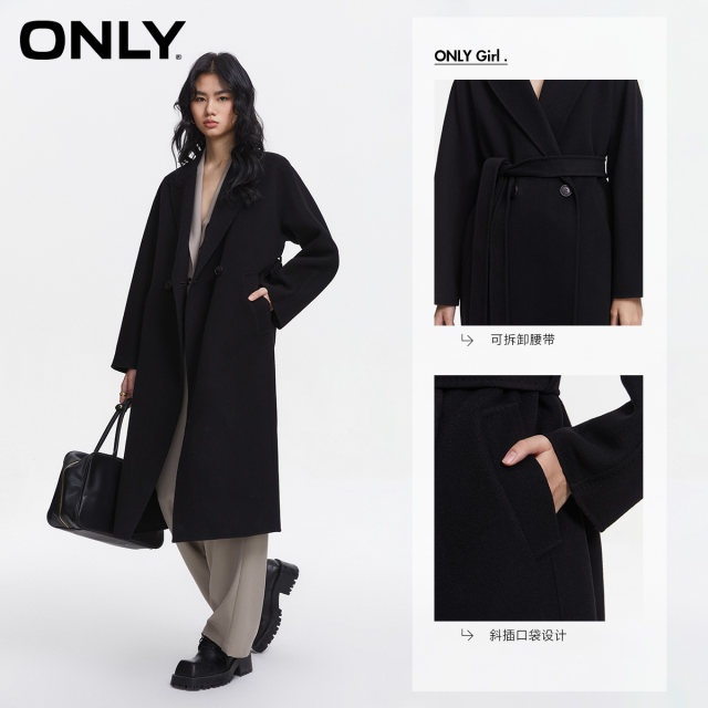 ONLY wool mid-length woolen coat