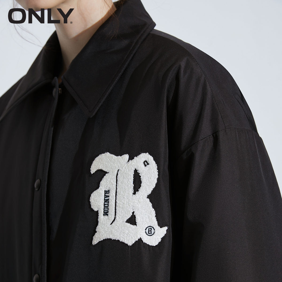 only奥莱春季新款休闲字母单排扣 ONLYoutlets店棉衣/棉服