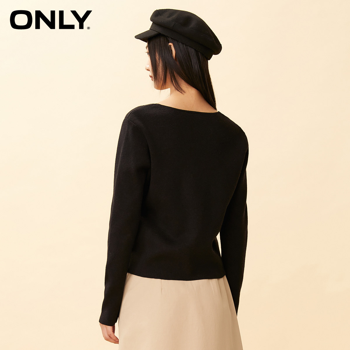 only2021冬季新款包袖针织针织衫 ONLYoutlets店毛针织衫