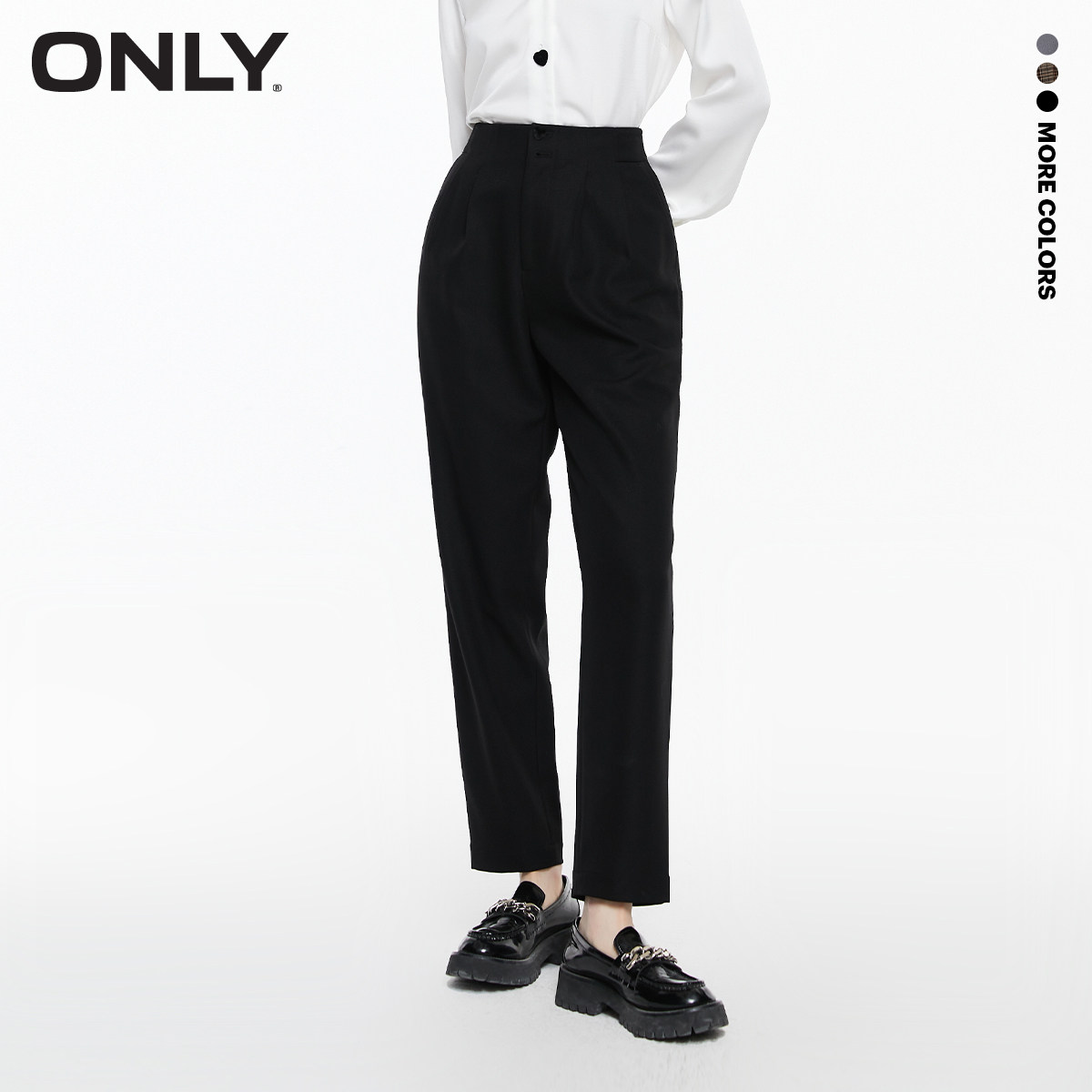 only2021冬季新款显瘦直筒休闲裤 ONLYoutlets店休闲裤