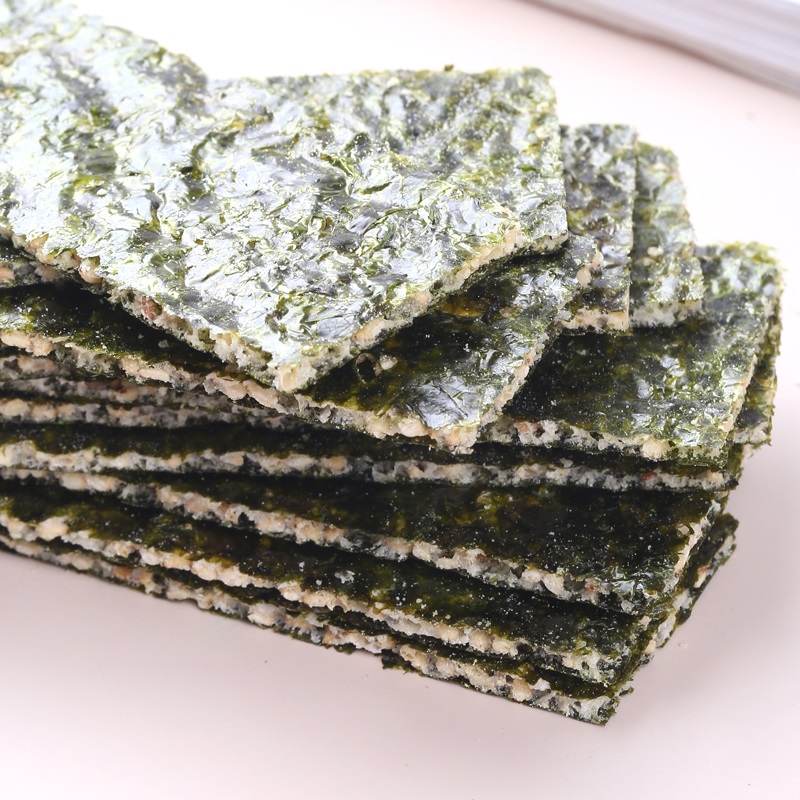 缤川果旗舰店芝麻海苔夹心脆罐装儿童即食海苔大片孕妇宝宝零食桶装烤紫菜整箱2