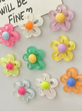 10Pcs cartoon flower decoration refrigerator magnet, suitabl