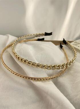 New headband retro Hair band simple gold hairpin 头发箍发卡