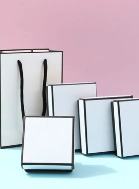 12pack White Black Cardboard Jewelry Box Earings Rings Neckl
