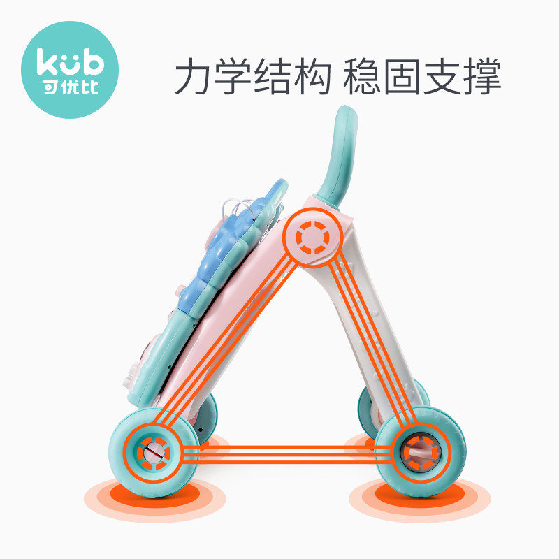 可优比婴儿男宝宝学走路玩具学步车 可优比outlets店手推学步玩具