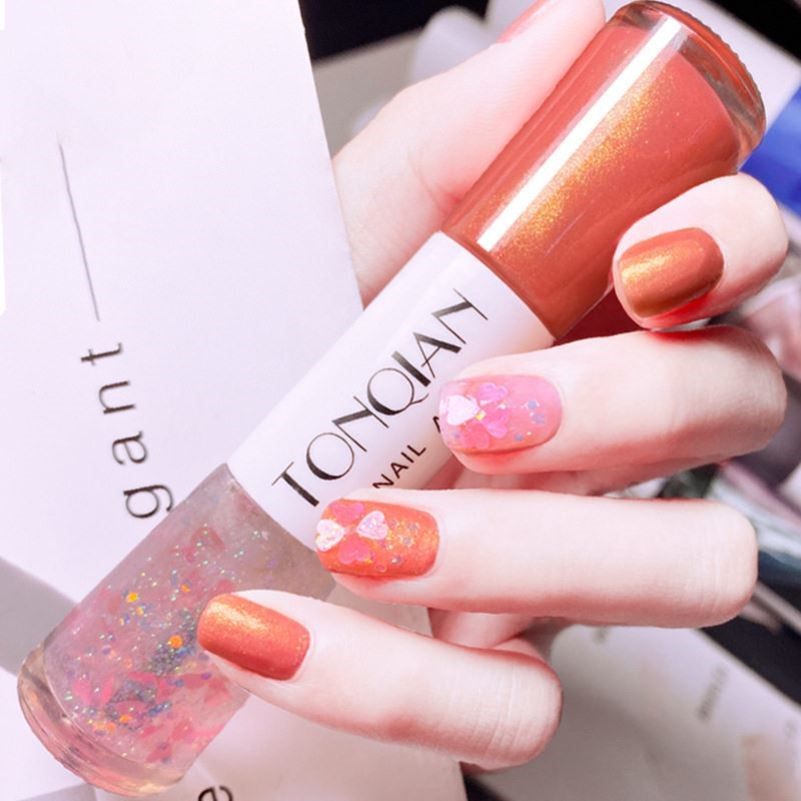 孕妇儿童韩国免烤油性双色指甲油新款快干持久爆闪潮流专用纯植物,淘宝优惠券,粉丝福利购,淘宝优惠卷