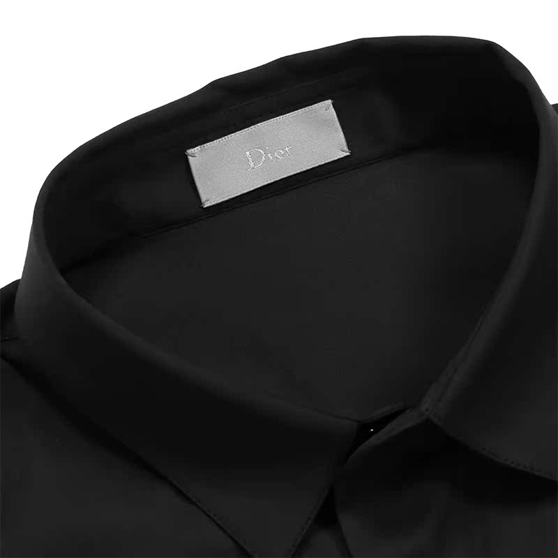 dior /迪奥男装黑色棉质短袖衬衫 CLUSA海外衬衫