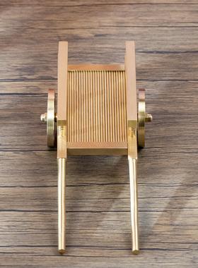 小铜记全铜手推车满载而归板车办公室摆件五谷丰登创意铜工艺品