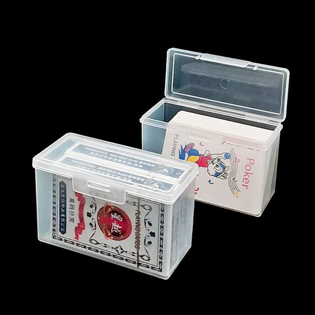 Playing card storage box transparent plastic box portable travel dustproof storage box card box