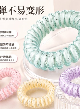 韩版高弹力电话线发圈女甜美百搭耐用不伤发头绳发饰