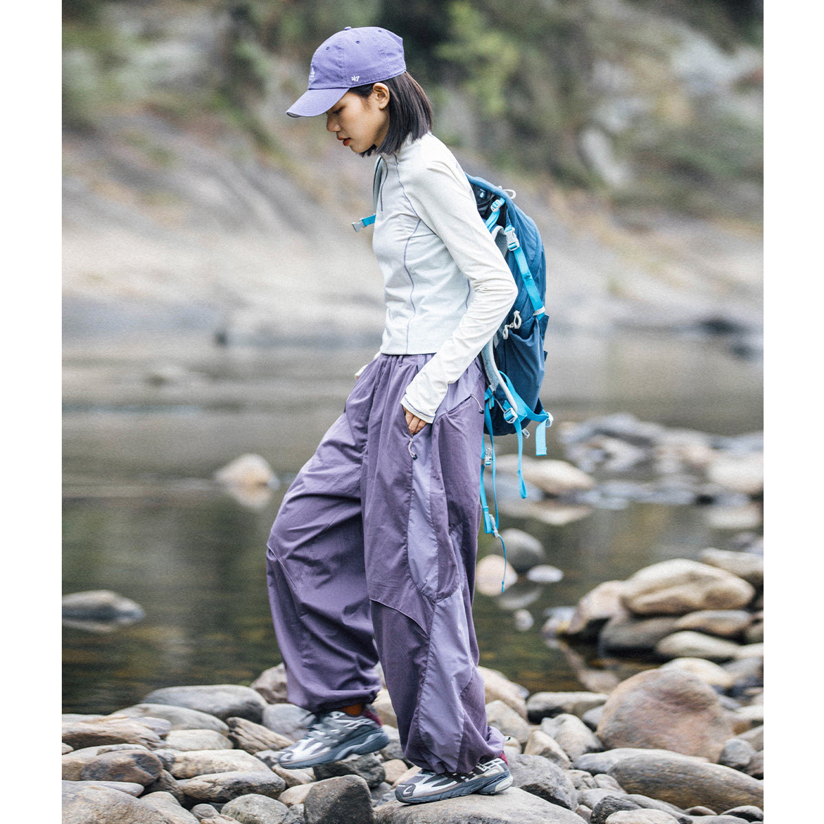 Mountain户外山系宽松速干伞兵裤拼色阔腿工装裤直筒休闲长裤男女,淘宝优惠券,粉丝福利购,淘宝优惠卷