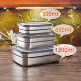 Ящик для хранения из нержавеющей стали, ланч-бокс, коробка для хранения, увеличенная толщина